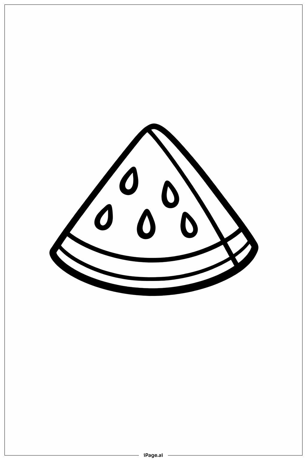 Page de coloriage Petite tranche de pastèque