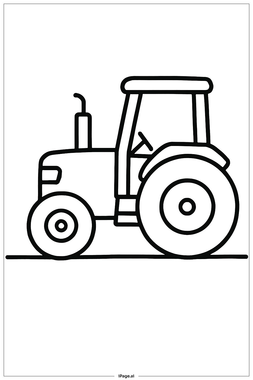 平原のトラクター