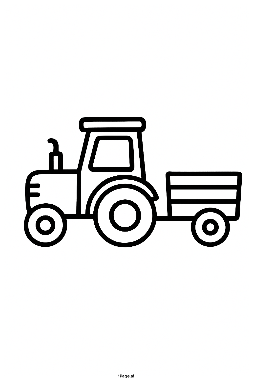  Trang tô màu Máy kéo kéo xe 
