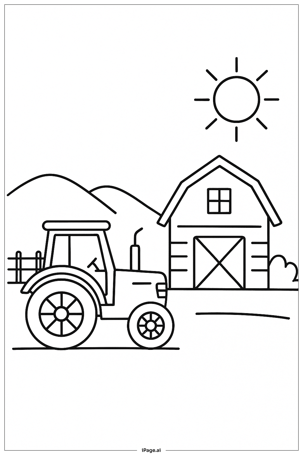 拖拉机和谷仓