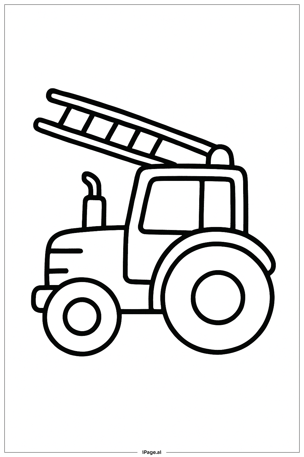  Trang tô màu Máy kéo Có Thang 