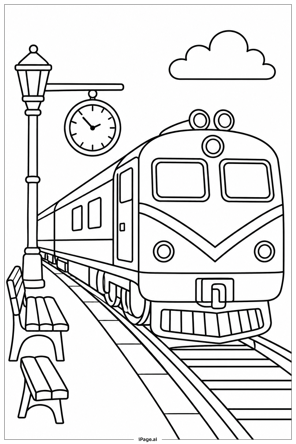 Bahnsteig Ausmalseite