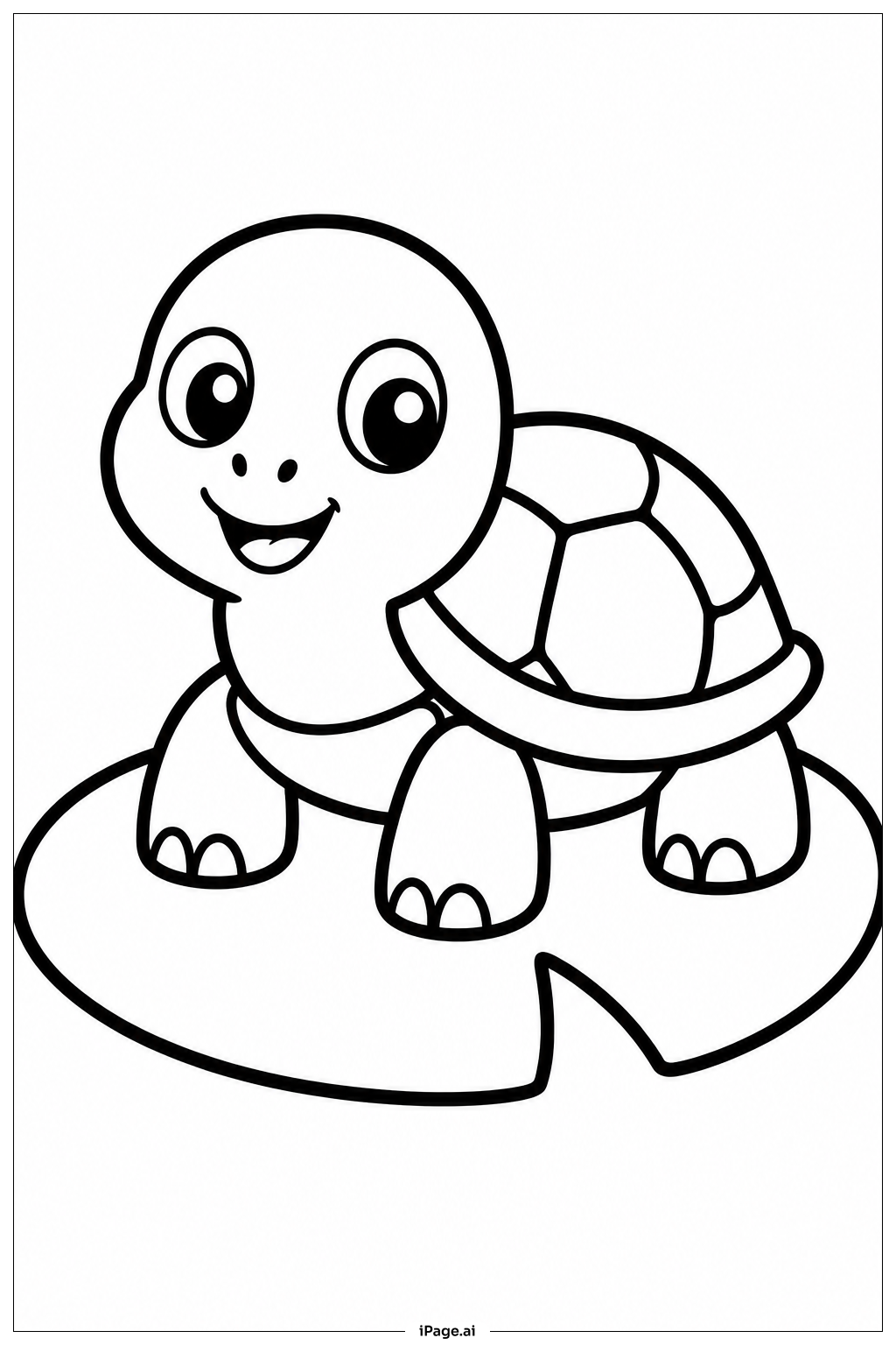 Schildkrötenjunges auf Seerosenblatt