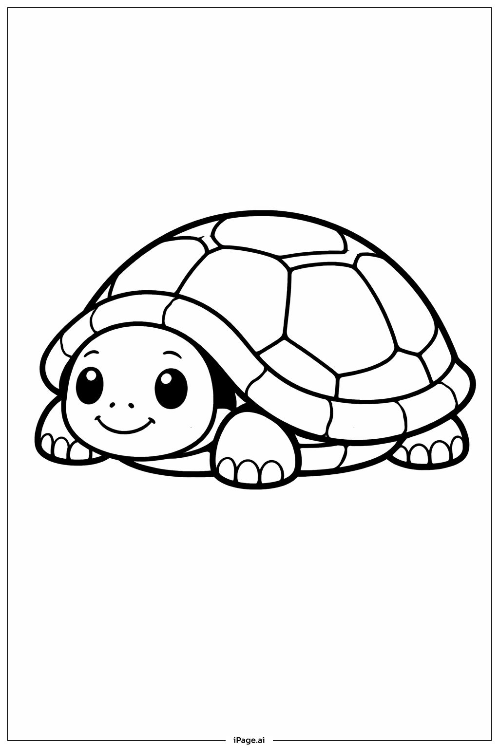龟壳里的乌龟填色页