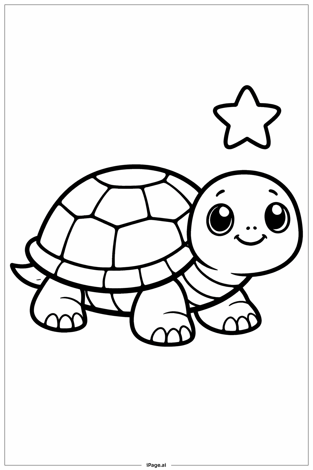 带星星的乌龟填色页