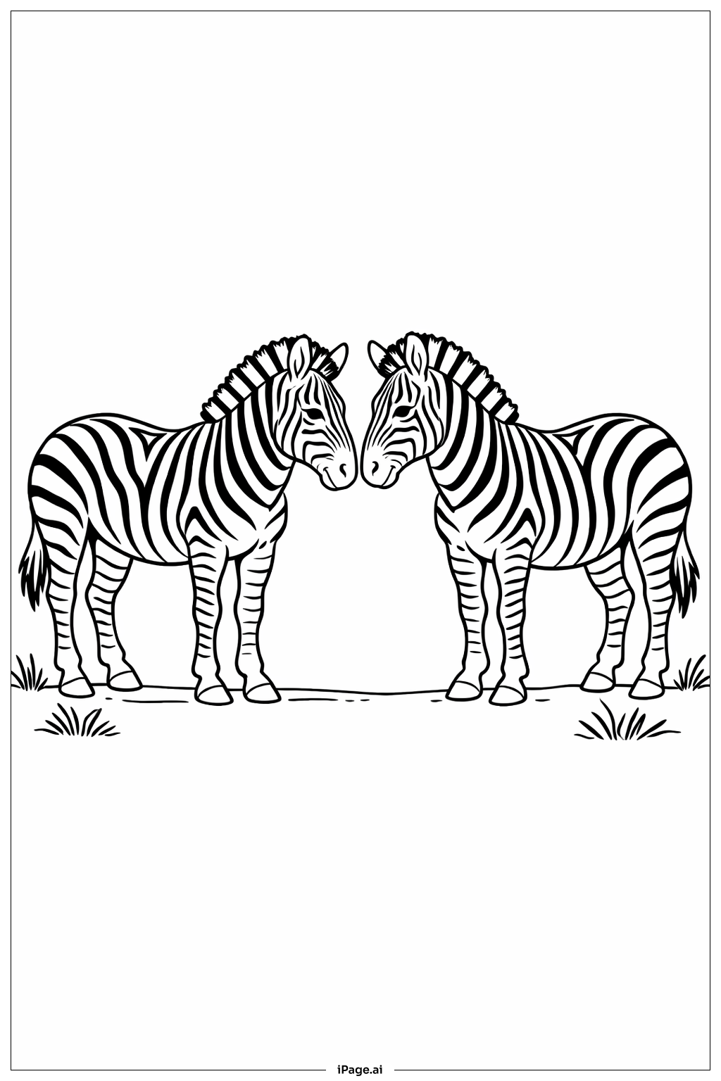 Trang tô màu Hai Con Báo Gấm Đối Diện