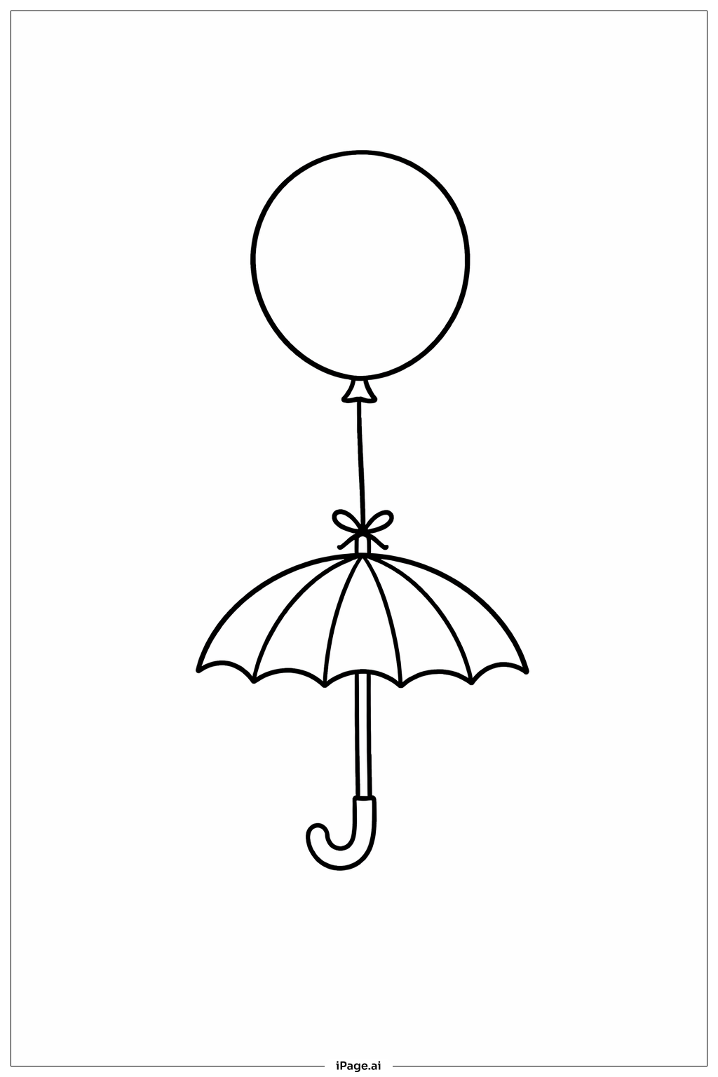  Schirm-Ballon-Fahrt Ausmalseite 