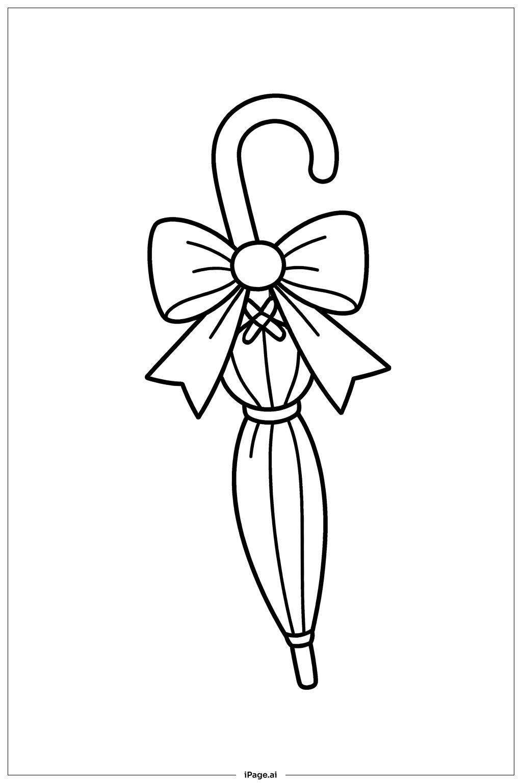  Regenschirm mit Schleife Ausmalseite 