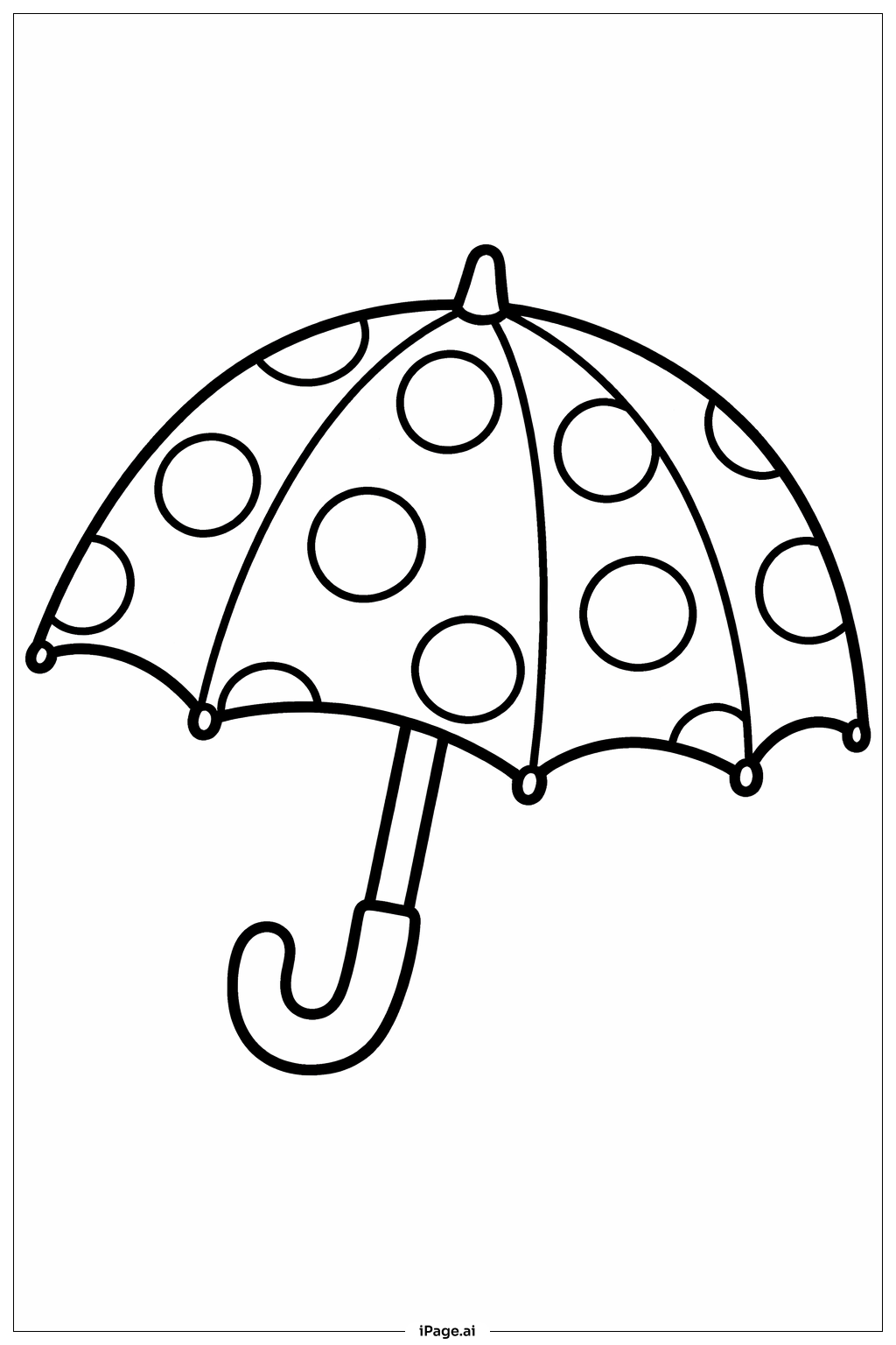 Regenschirm mit einfachen Punkten