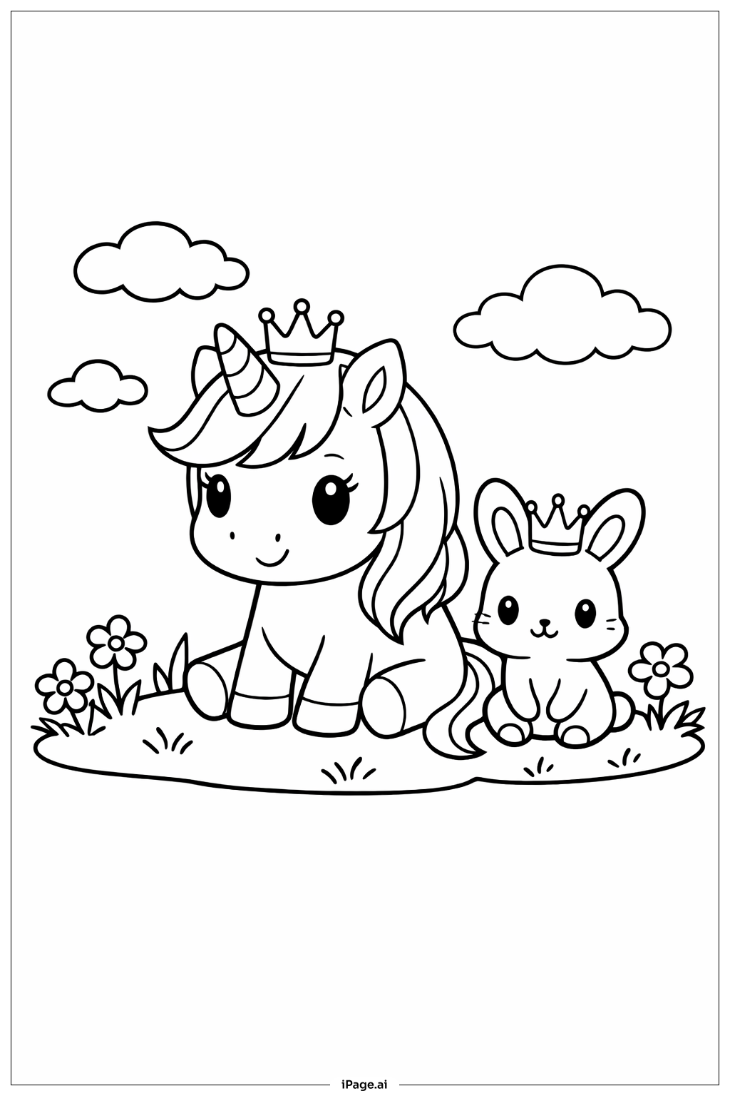 Unicorn With Crowned Friend