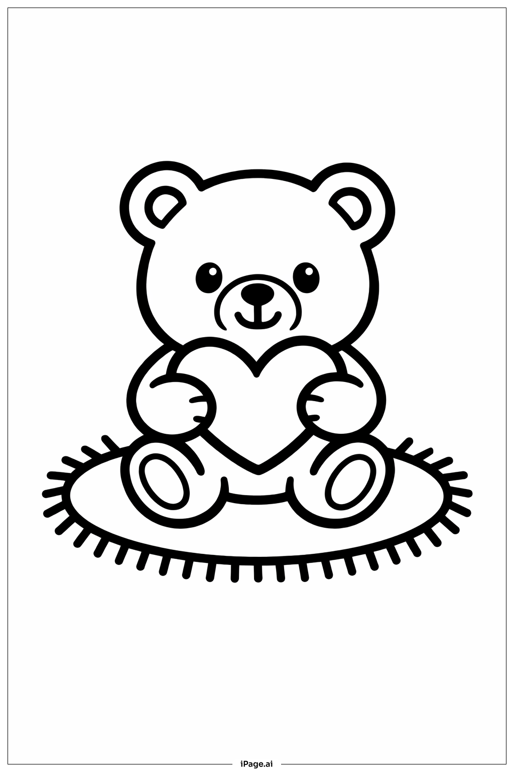 Valentinstags-Teddy mit Herz