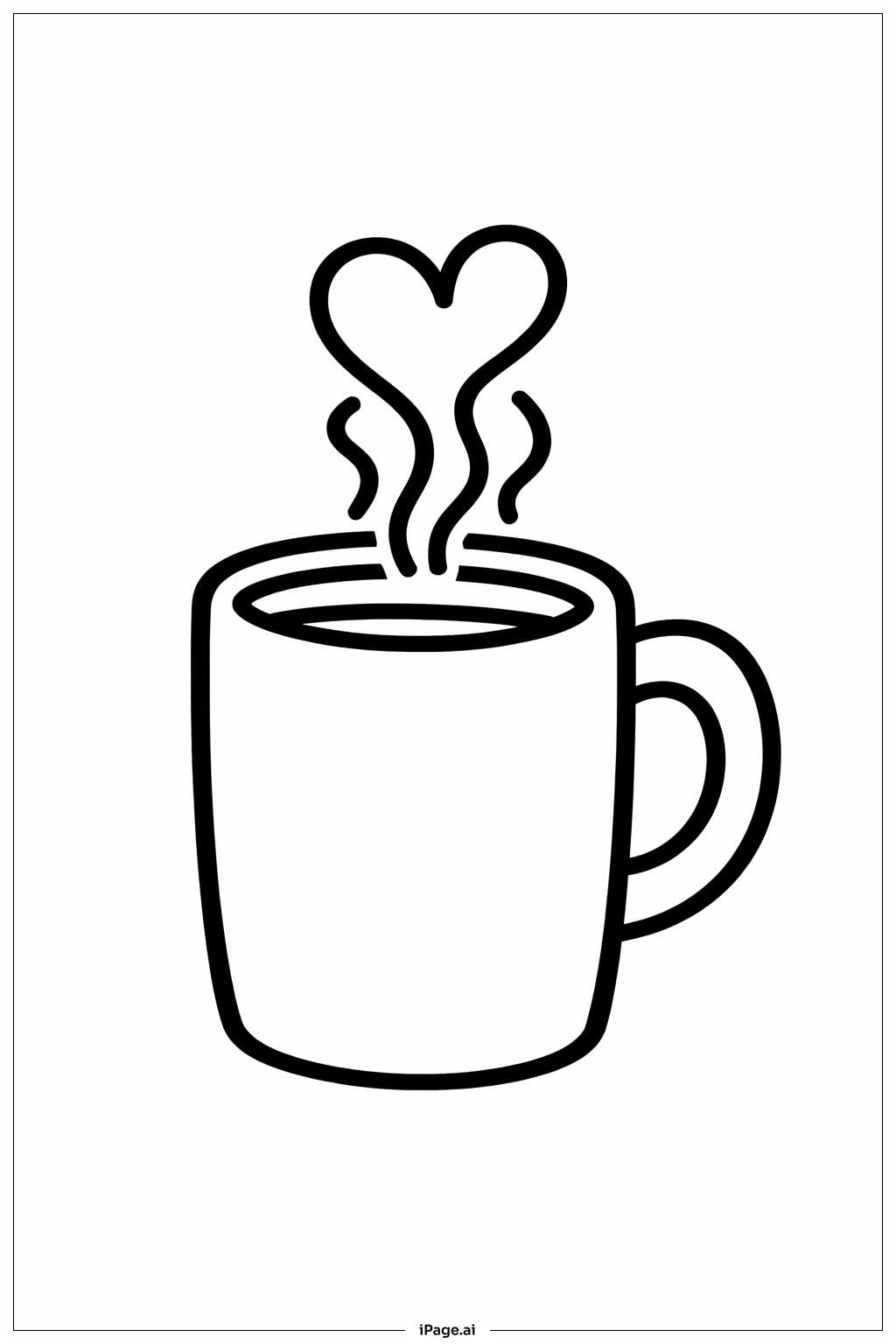 Valentines Cozy Mug Coloring Page 