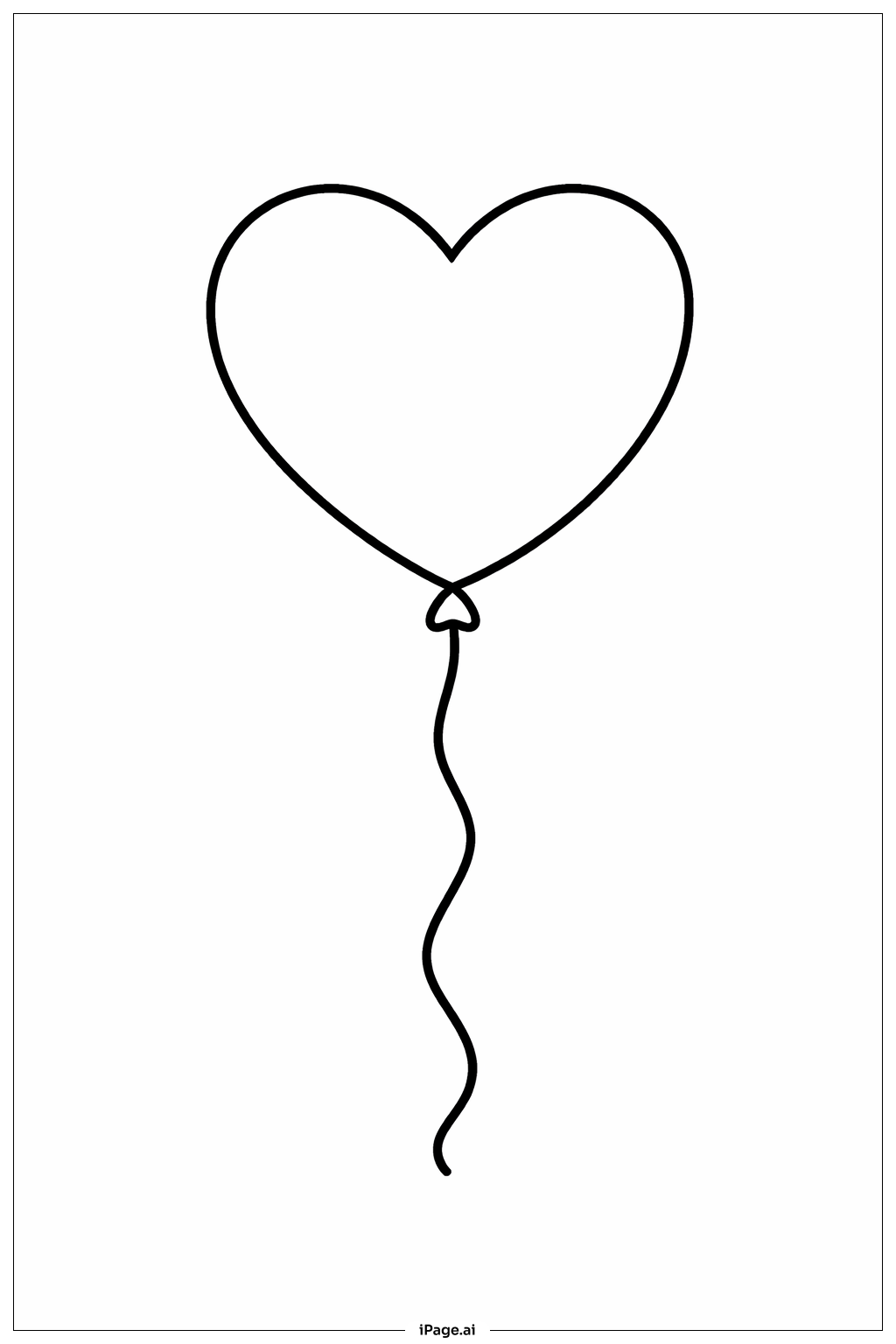  Valentines Heart Balloon Coloring Page 