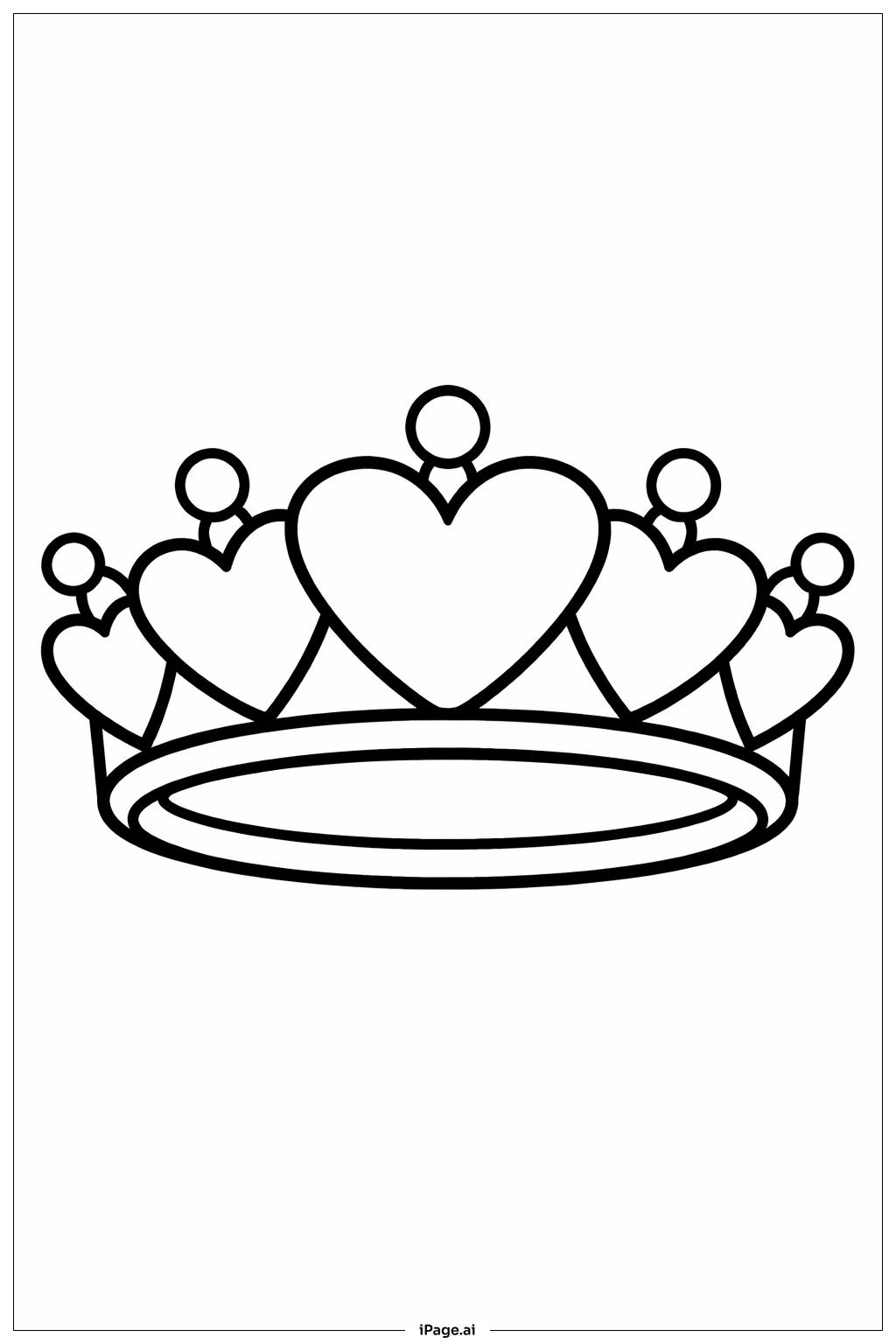  Valentines Heart Crown Coloring Page 