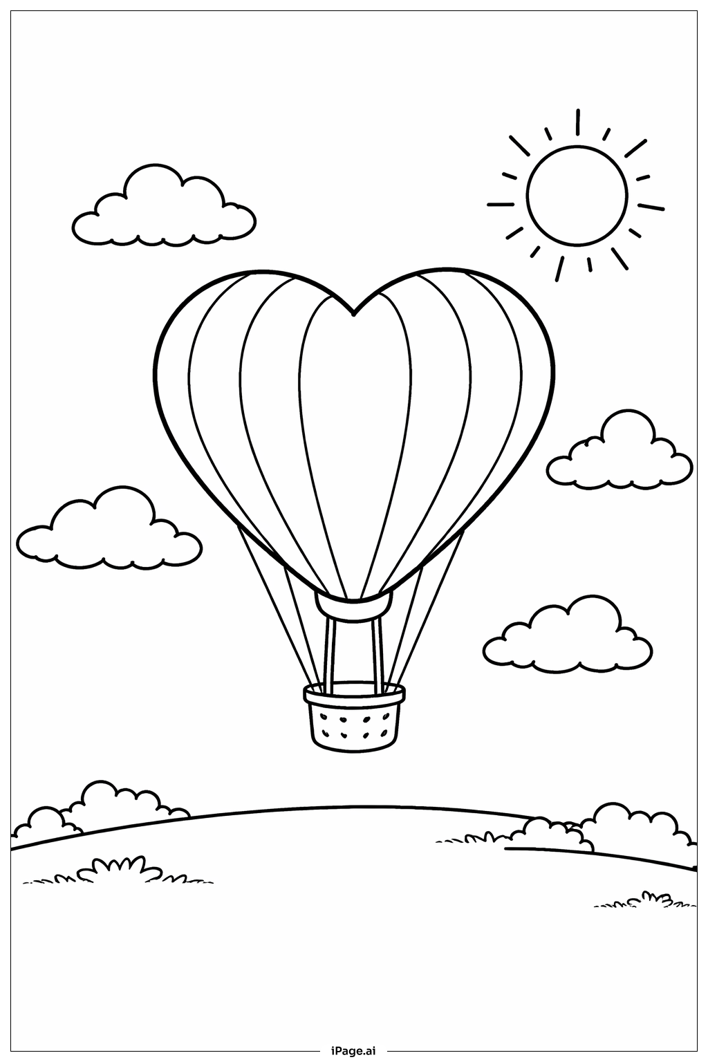 Valentines Heart Hot Air Balloon
