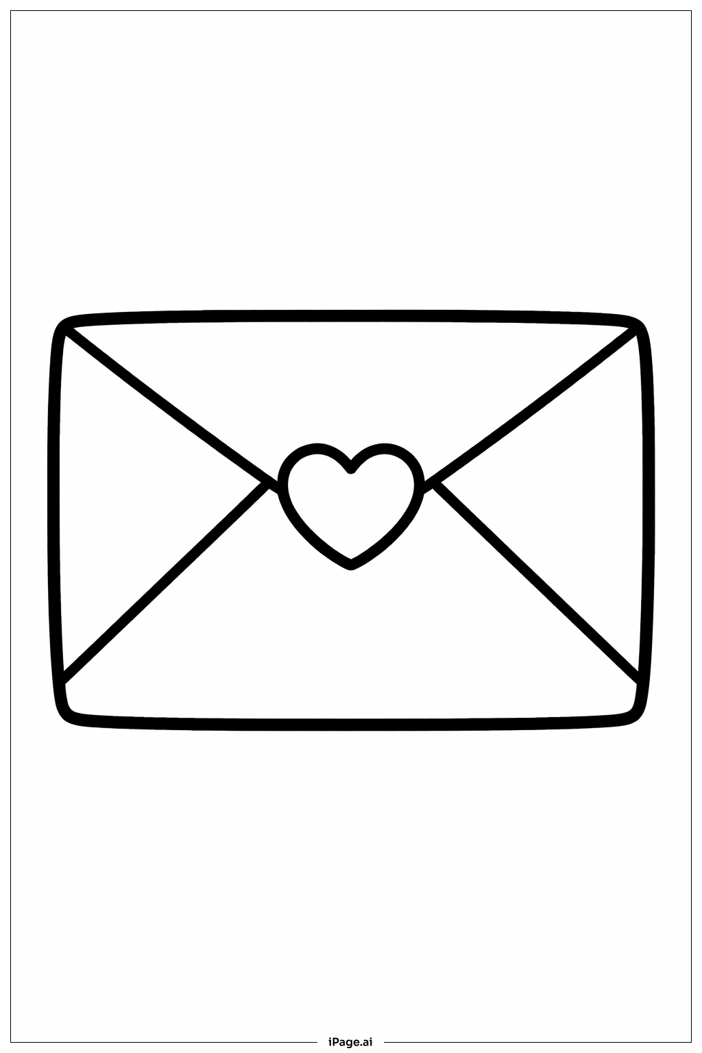  Valentines Love Envelope Coloring Page 