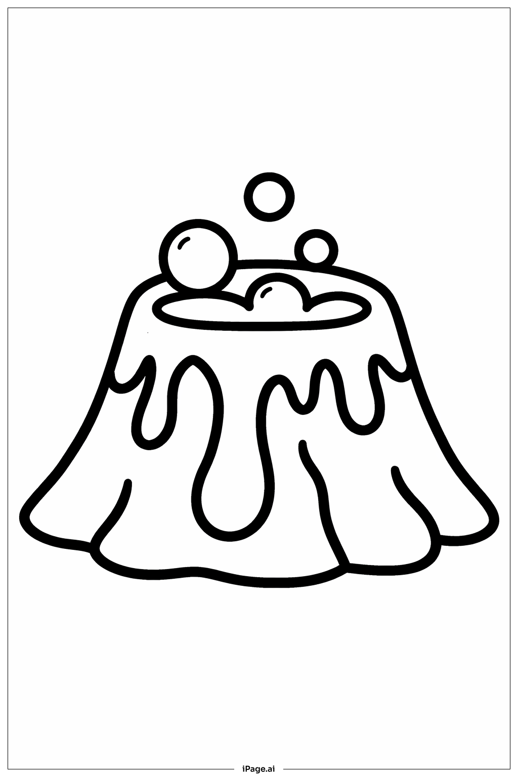  火山口特写填色页 