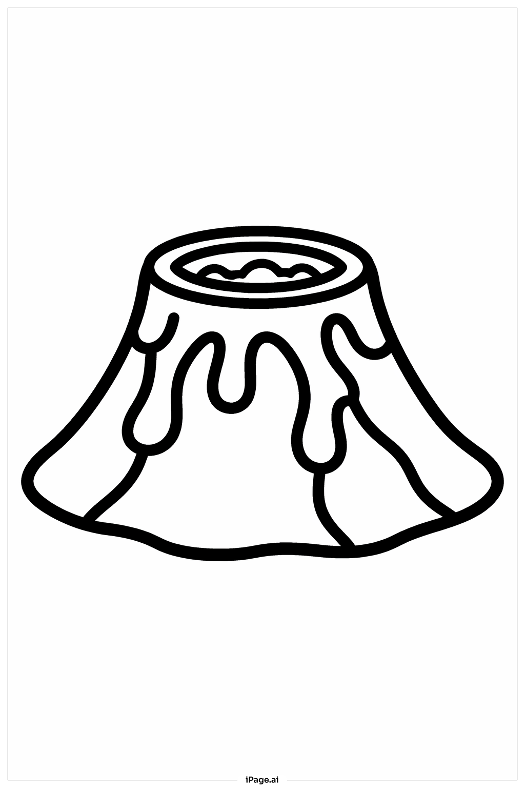  Page de coloriage Volcan 