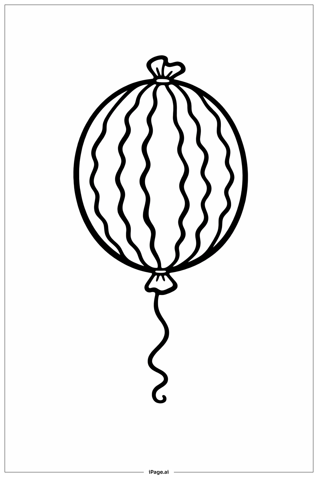 Page de coloriage Ballon pastèque