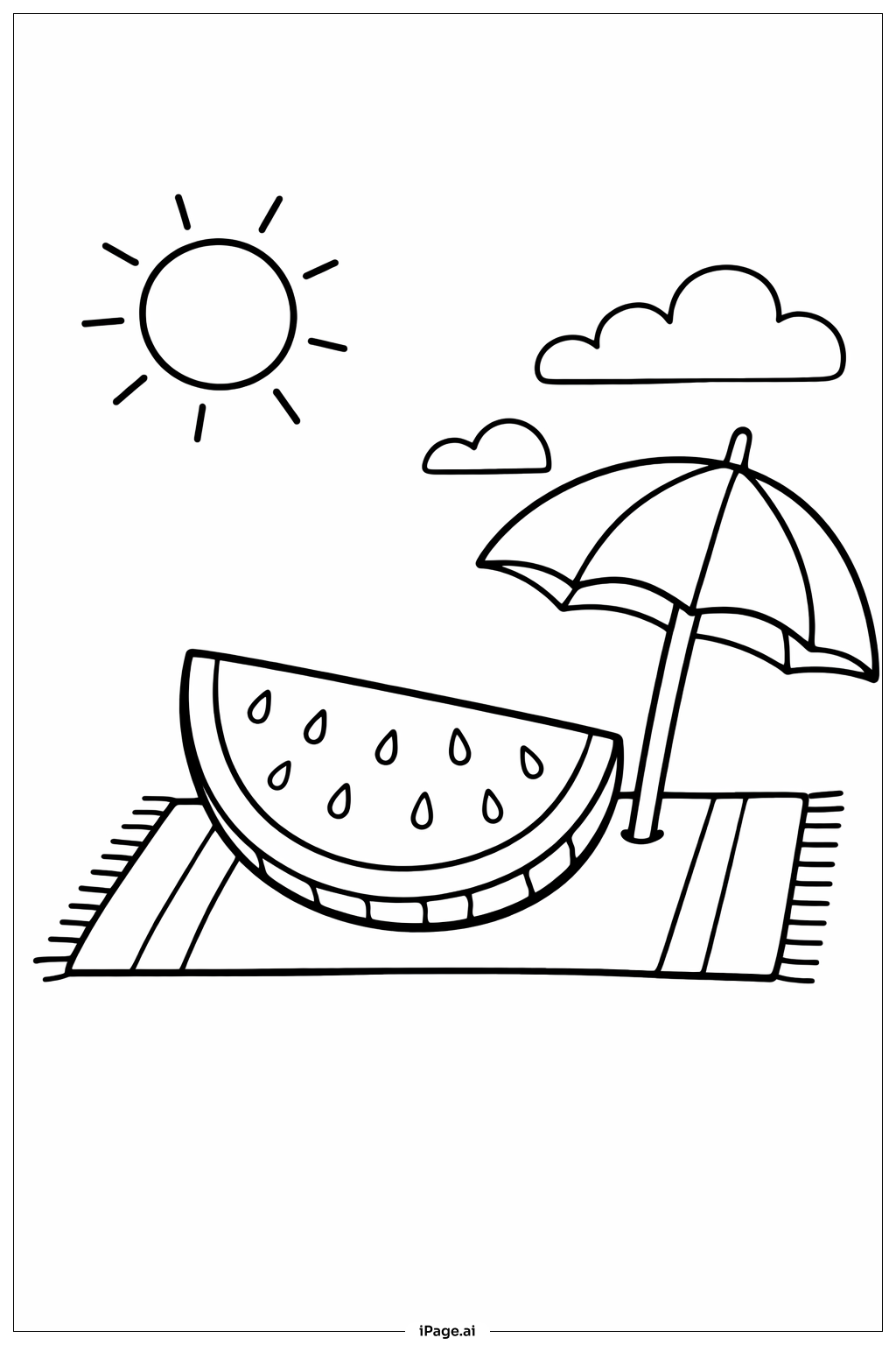 Merienda de Sandía en la Playa