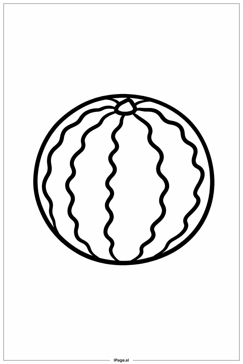 Page de coloriage Balle motif pastèque