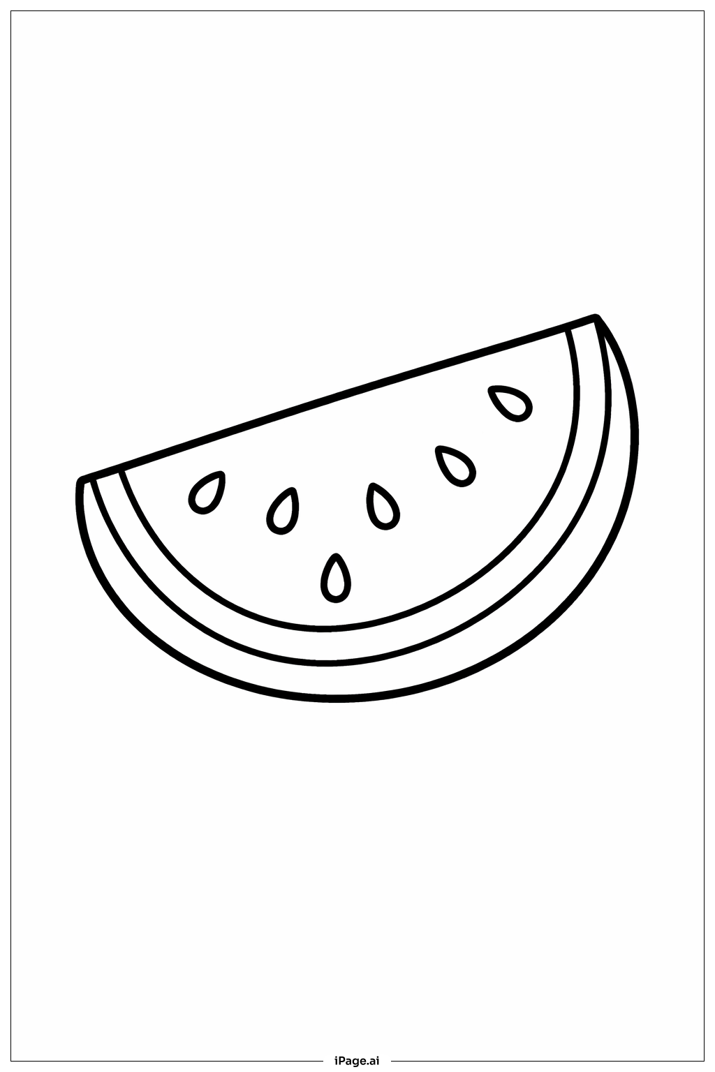 Page de coloriage Tranche de pastèque