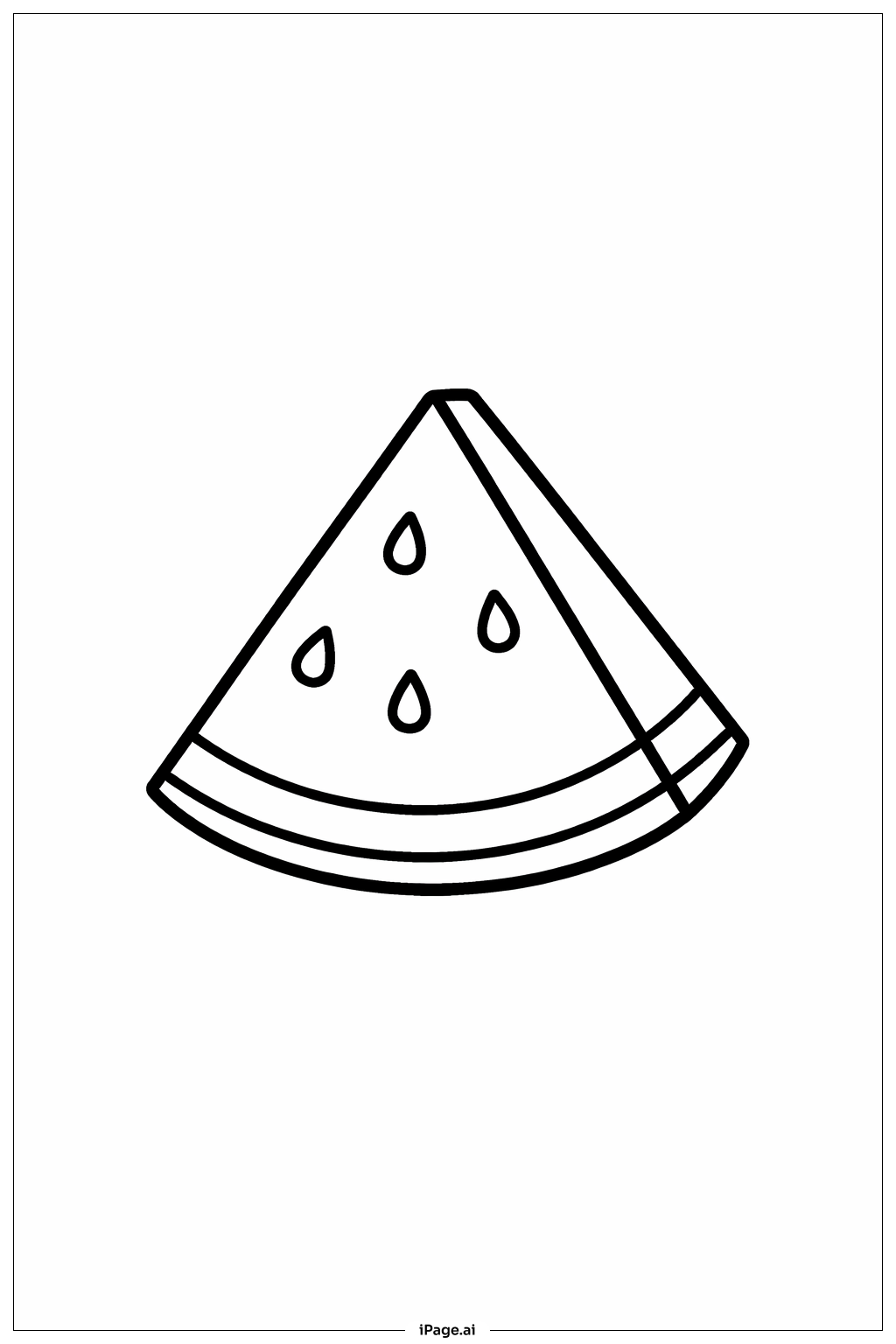 Page de coloriage Triangle de pastèque