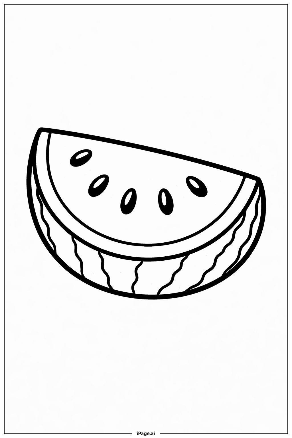 Page de coloriage Pastèque avec pépins