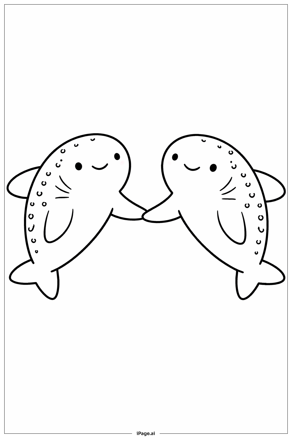  고래상어 커플 색칠공부 페이지 