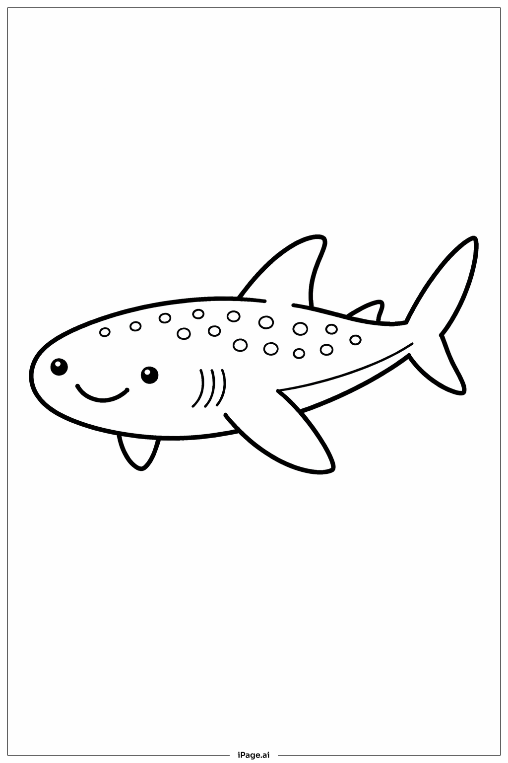  고래상어 헤엄치기 색칠공부 페이지 