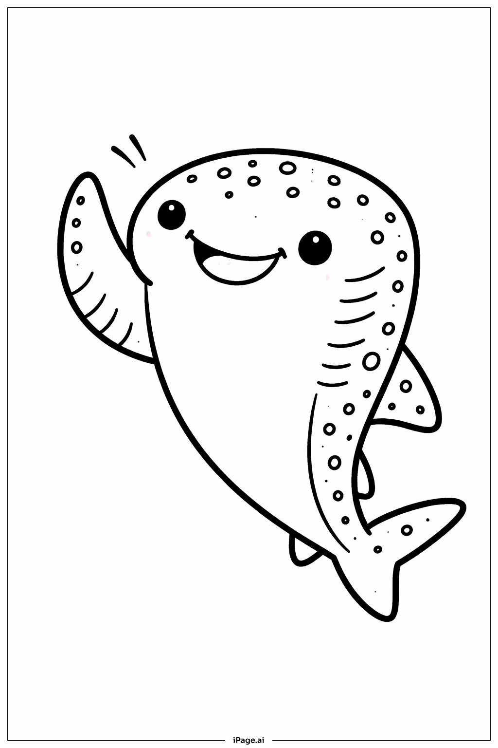  고래상어 파도 색칠공부 페이지 