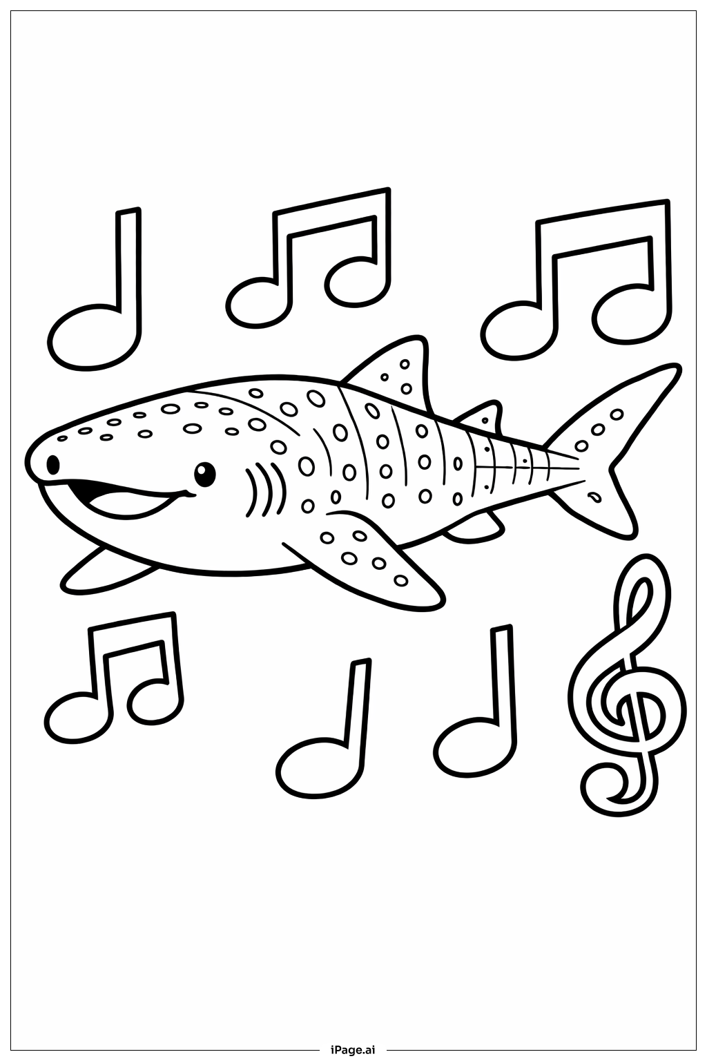 音符付きジンベエザメ