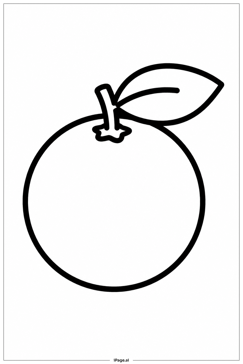 Página para colorear de Naranja Entera