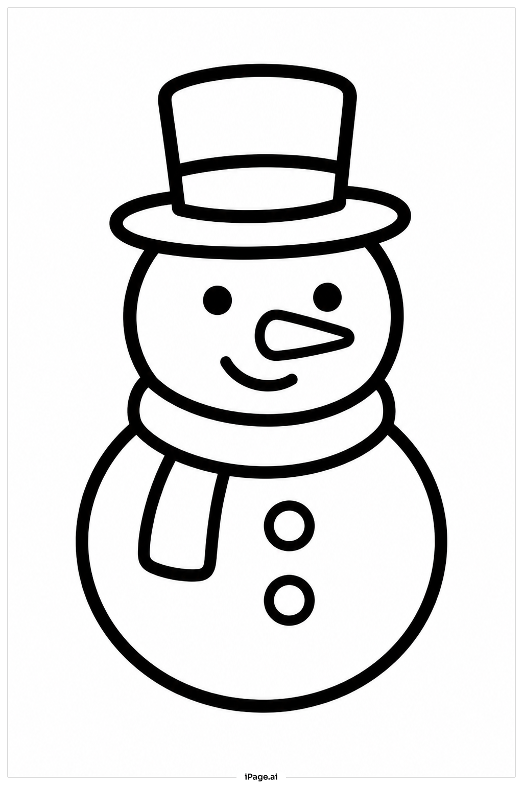  冬天雪球人填色页 
