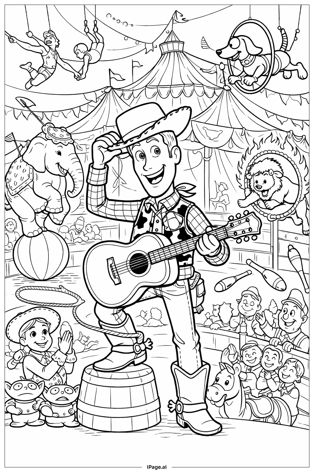 Artiste de cirque en bois