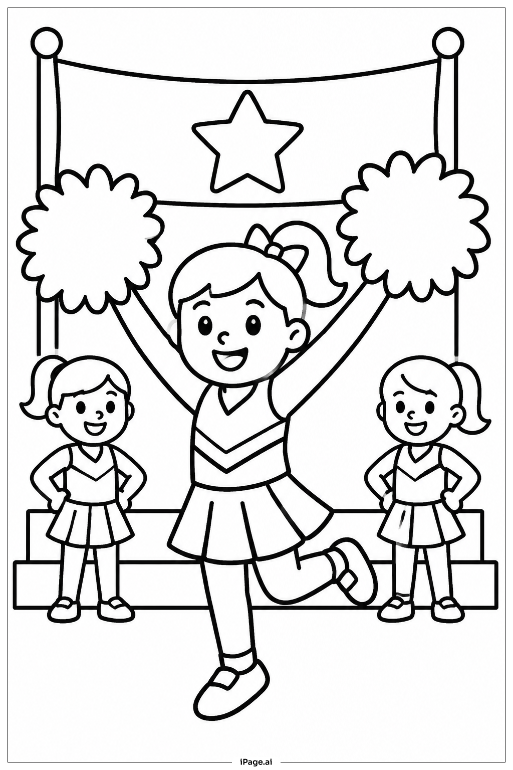  Página para colorir de Esquadrão de Animadoras da World Cup 
