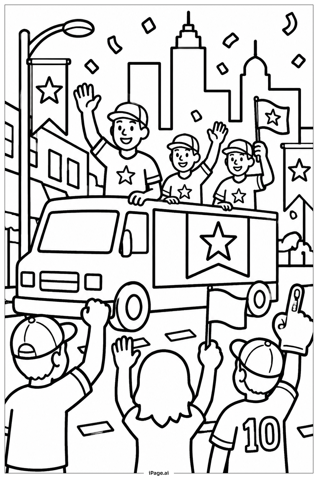 Página para colorear de Calle Victoria Ciudad Copa Mundial