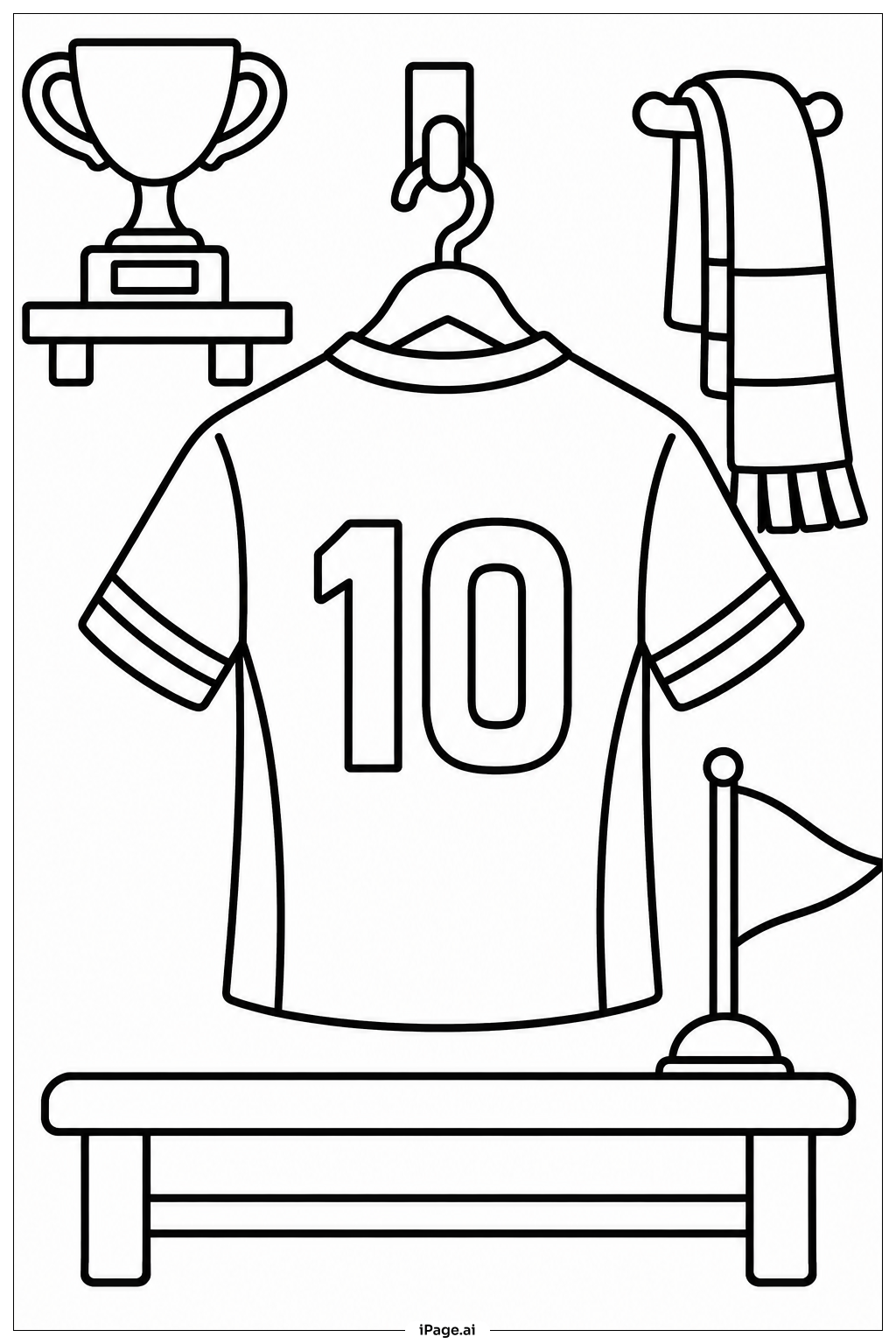 World Cup Trikot-Ausstellung Ausmalseite