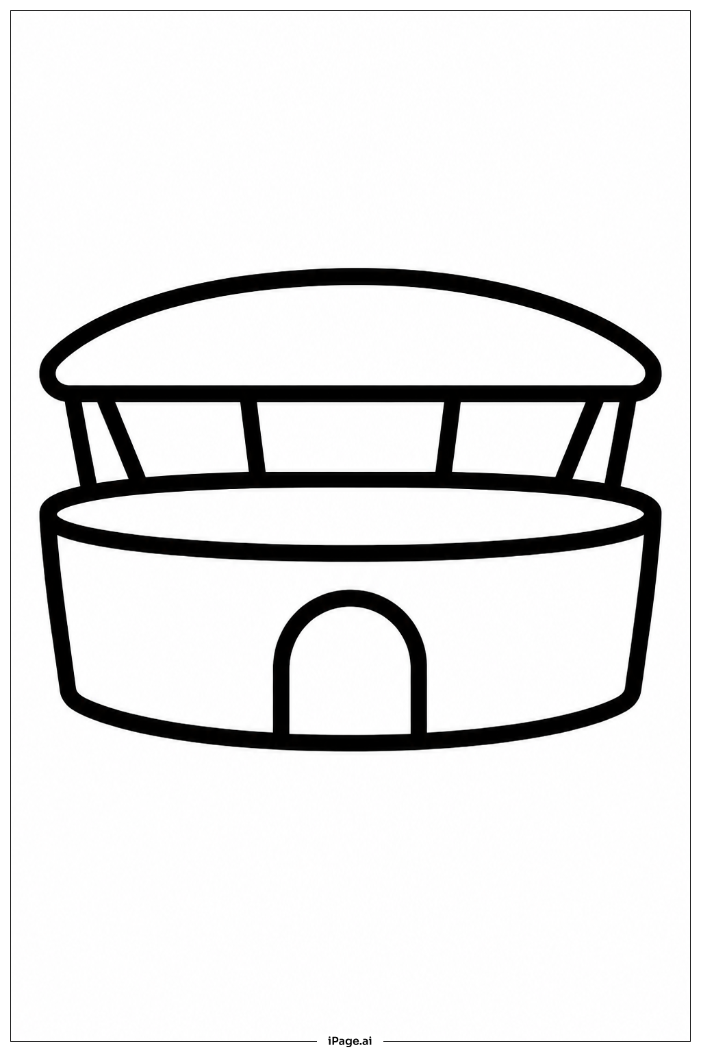  Weltcup-Stadion-Symbol Ausmalseite 