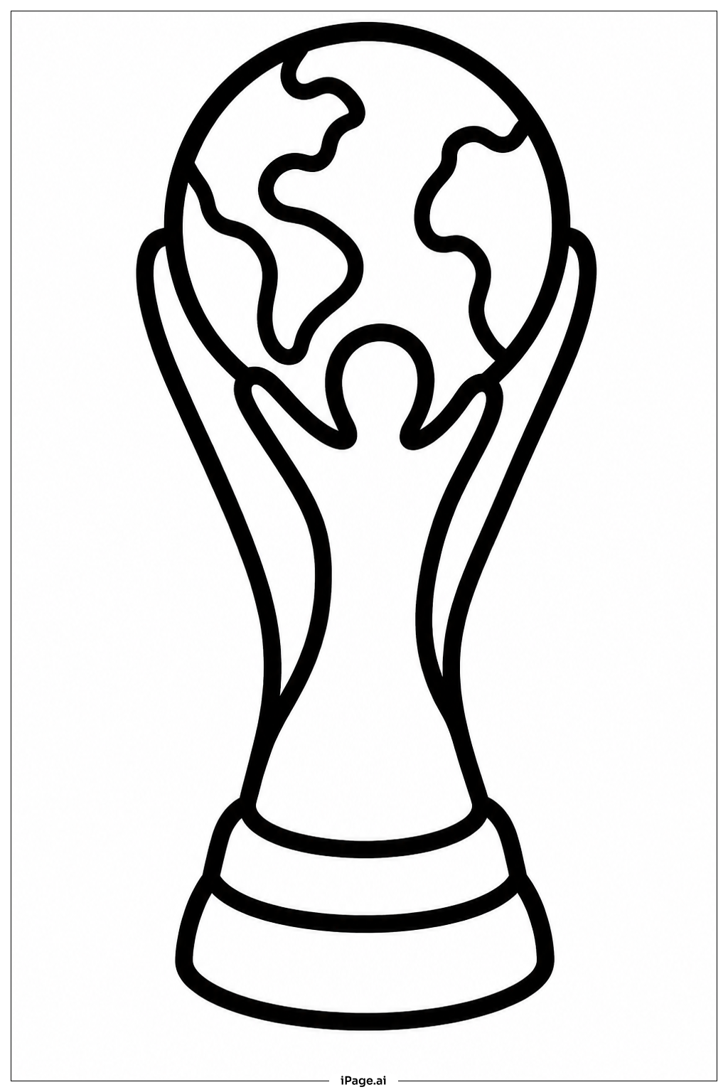  Página para colorir de Taça da Copa do Mundo 