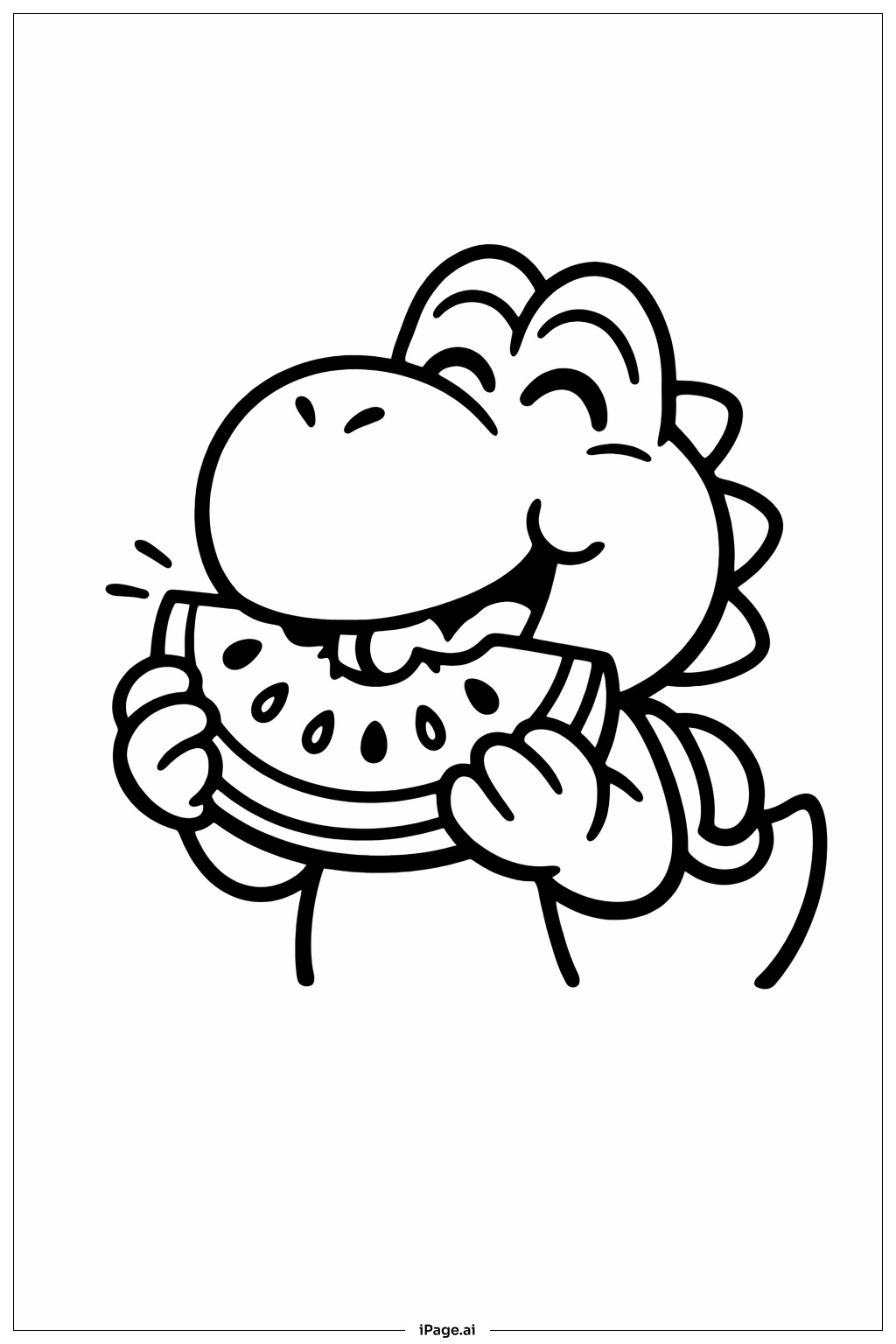 ヨッシーが果物を食べる