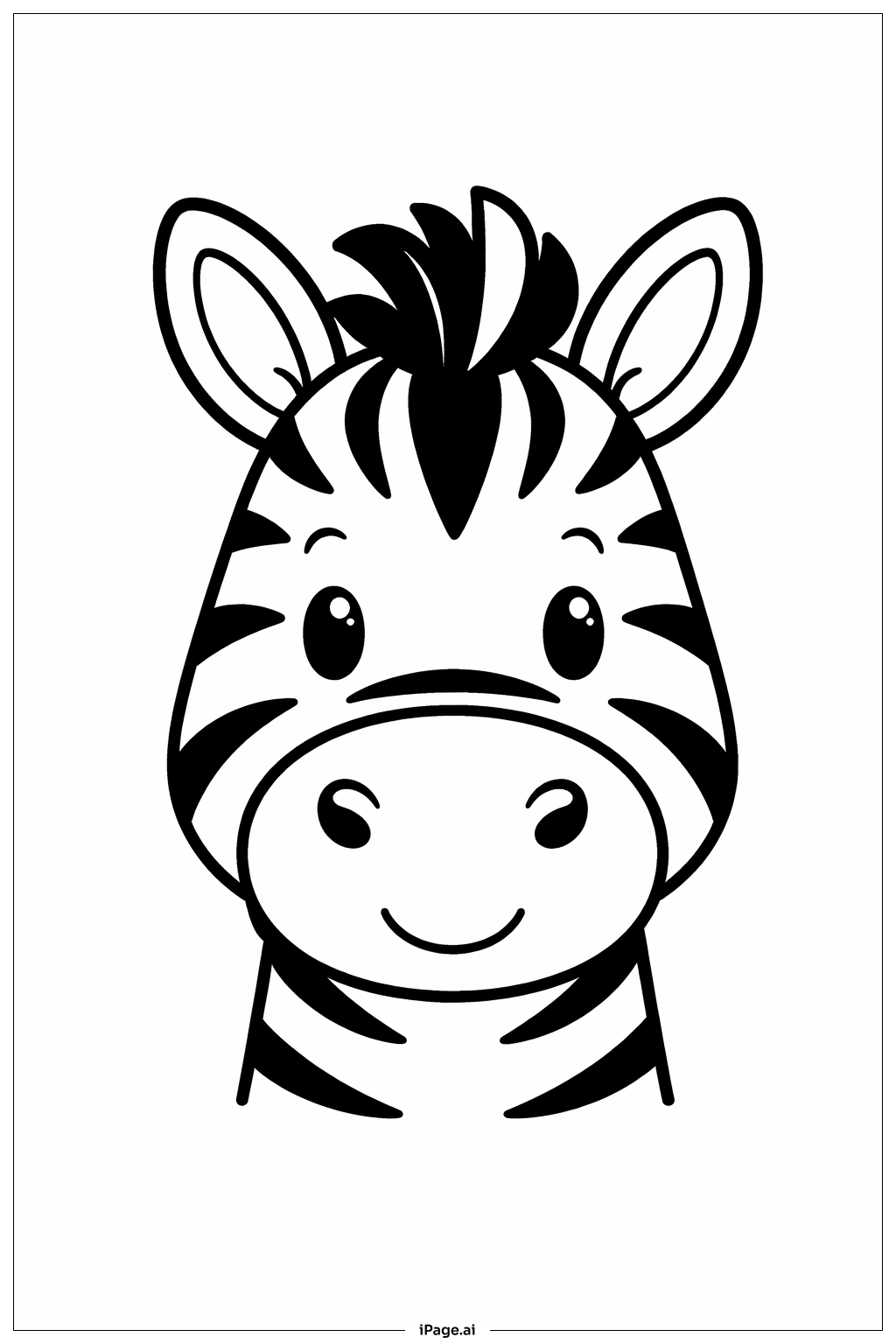 Trang tô màu Cận cảnh mặt ngựa vằn