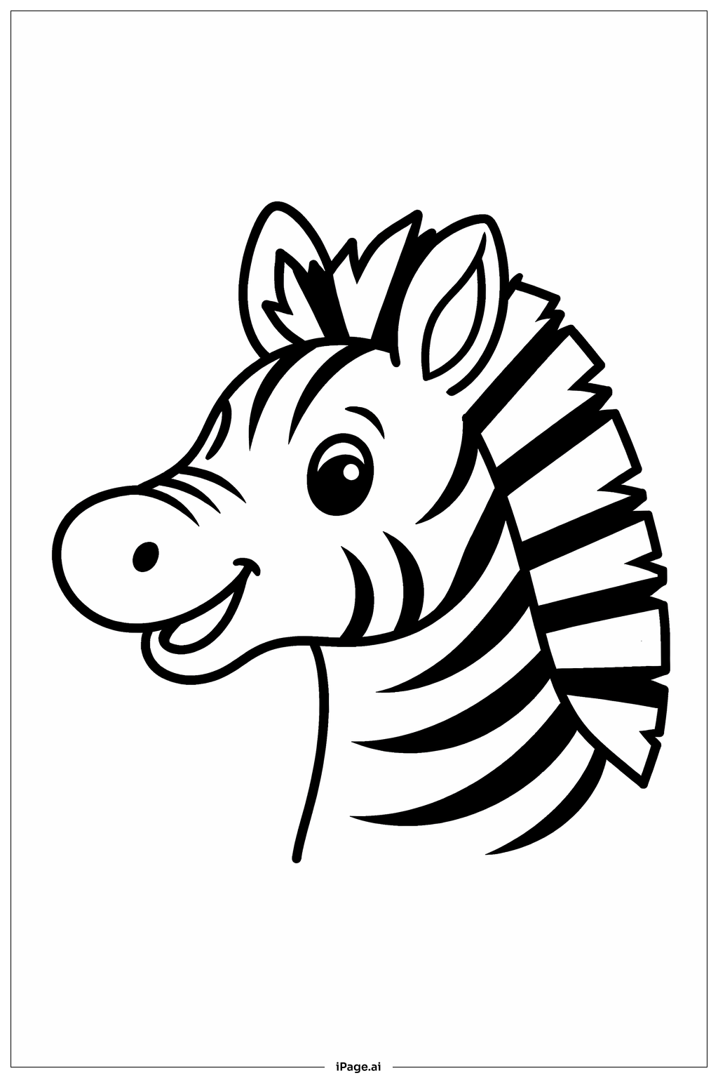 Trang tô màu Hồ sơ ngựa vằn cười