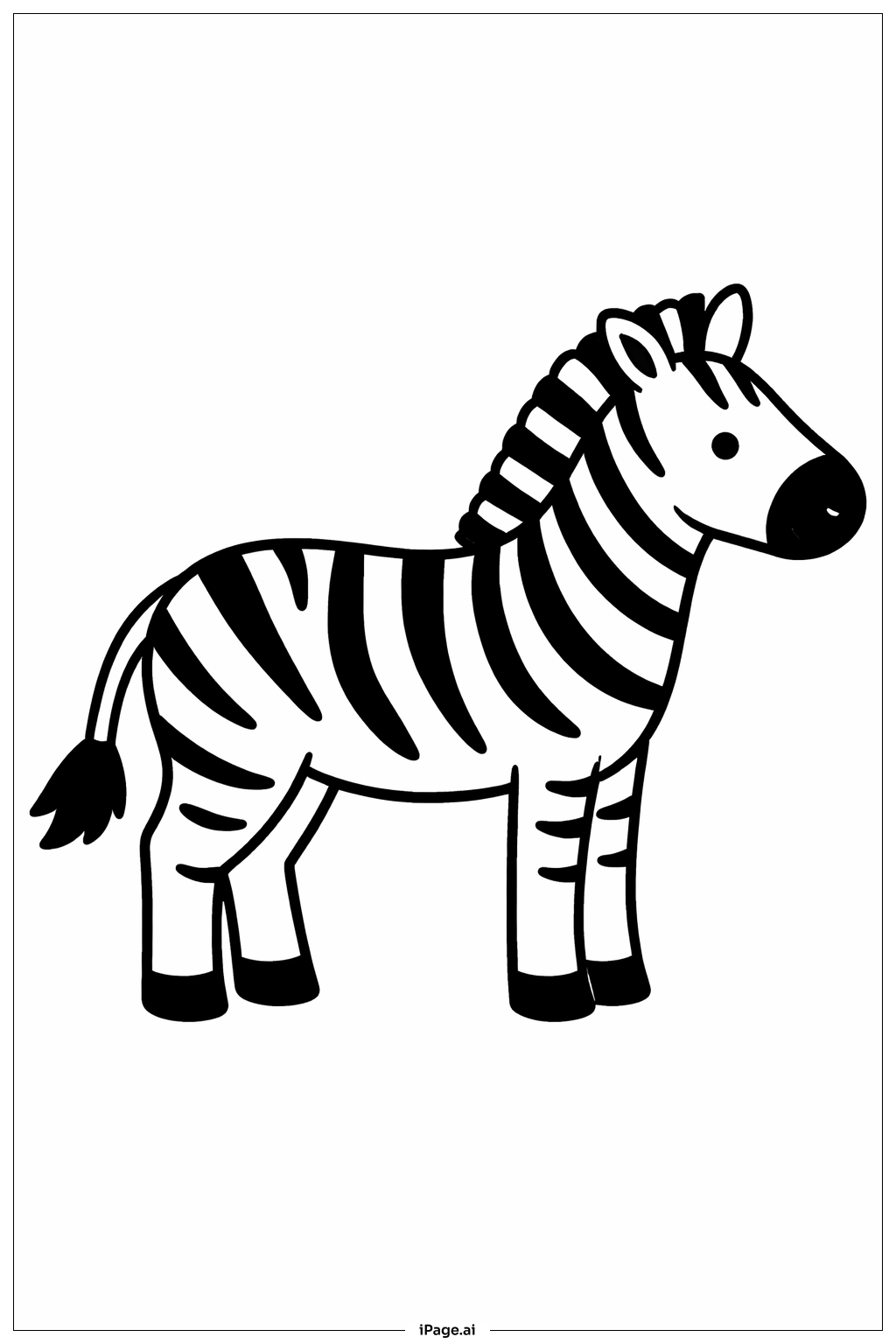 Trang tô màu Ngựa vằn Đứng Hông