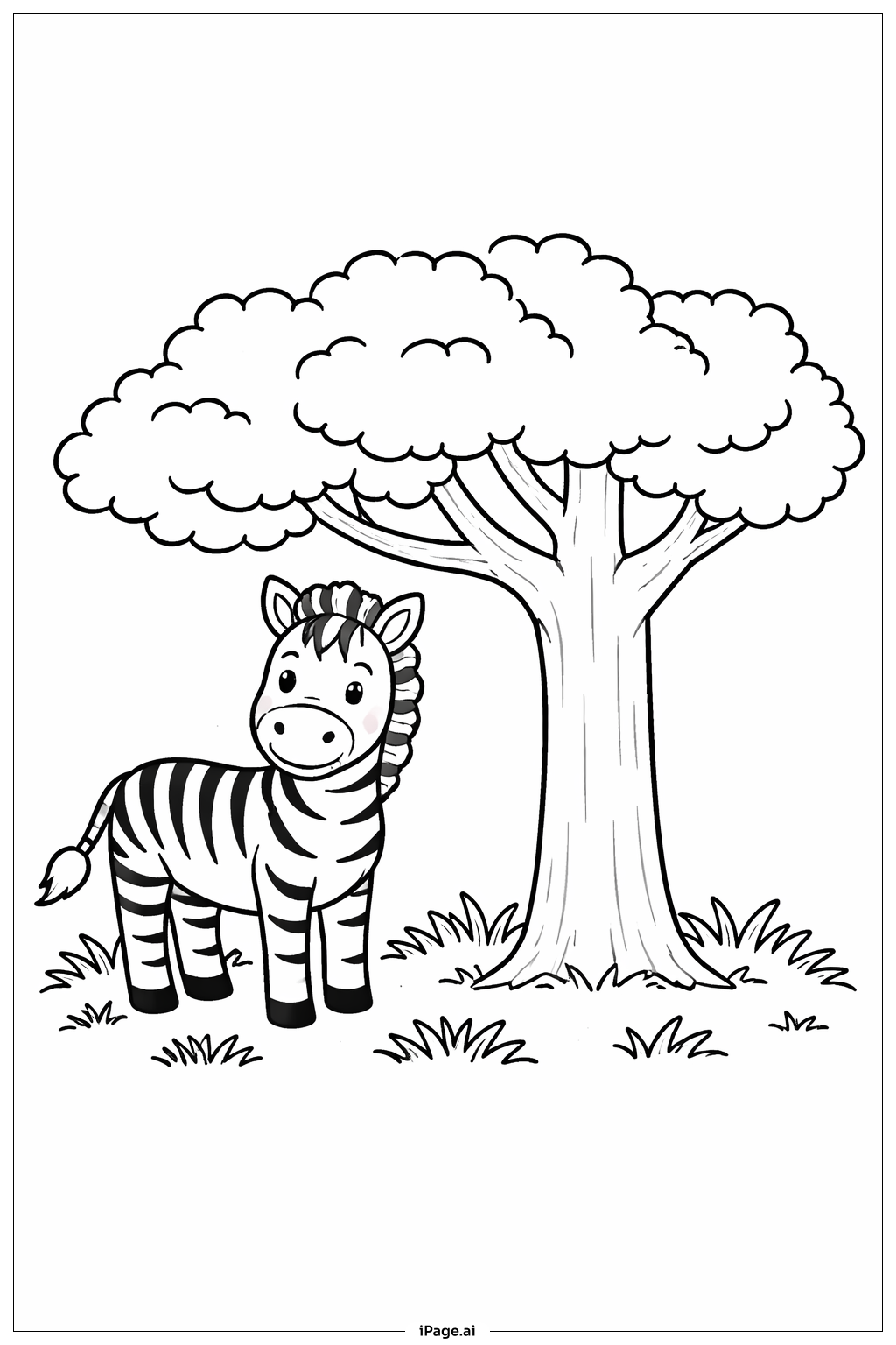 Trang tô màu Hươu vằn dưới cây