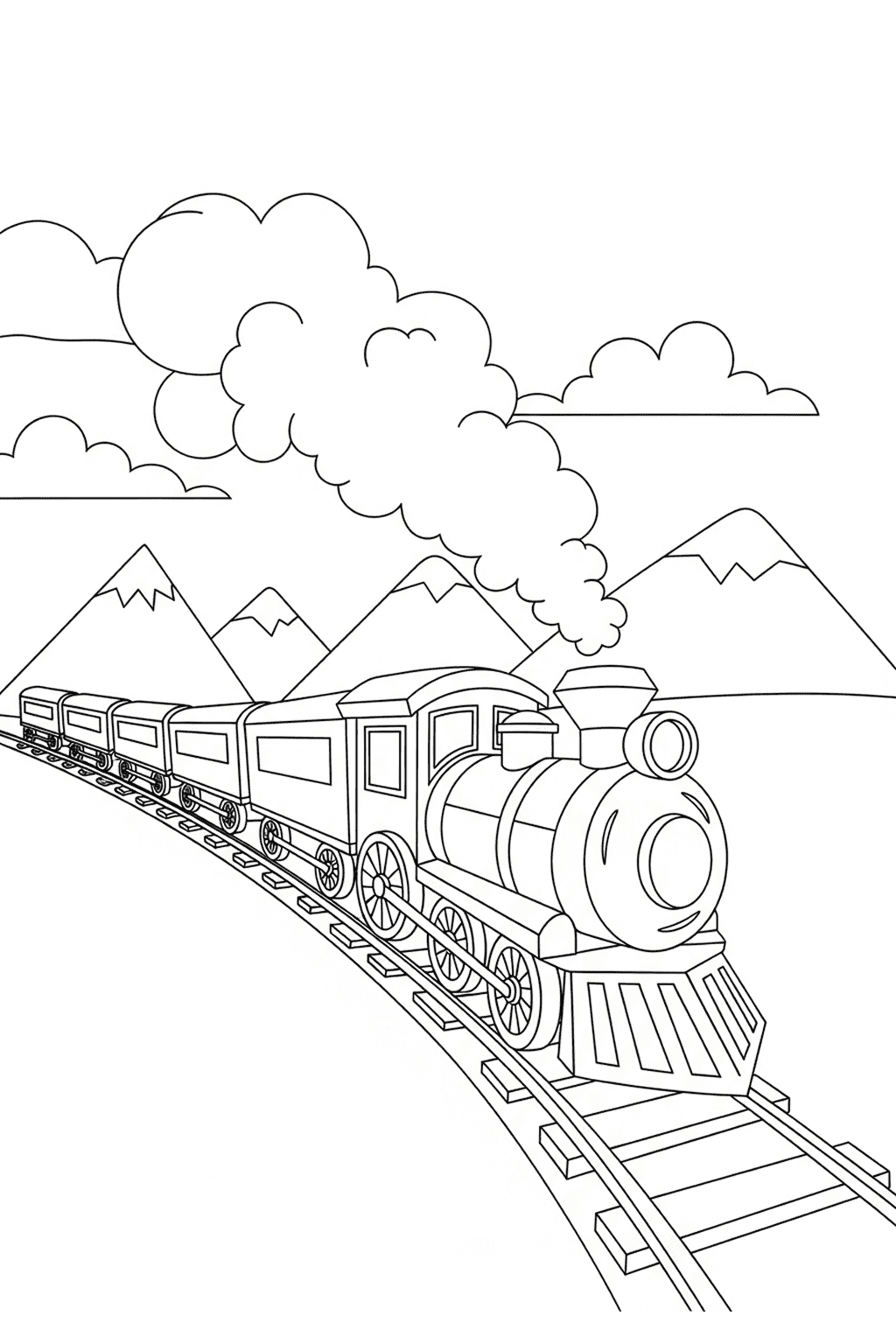 Train online coloring page