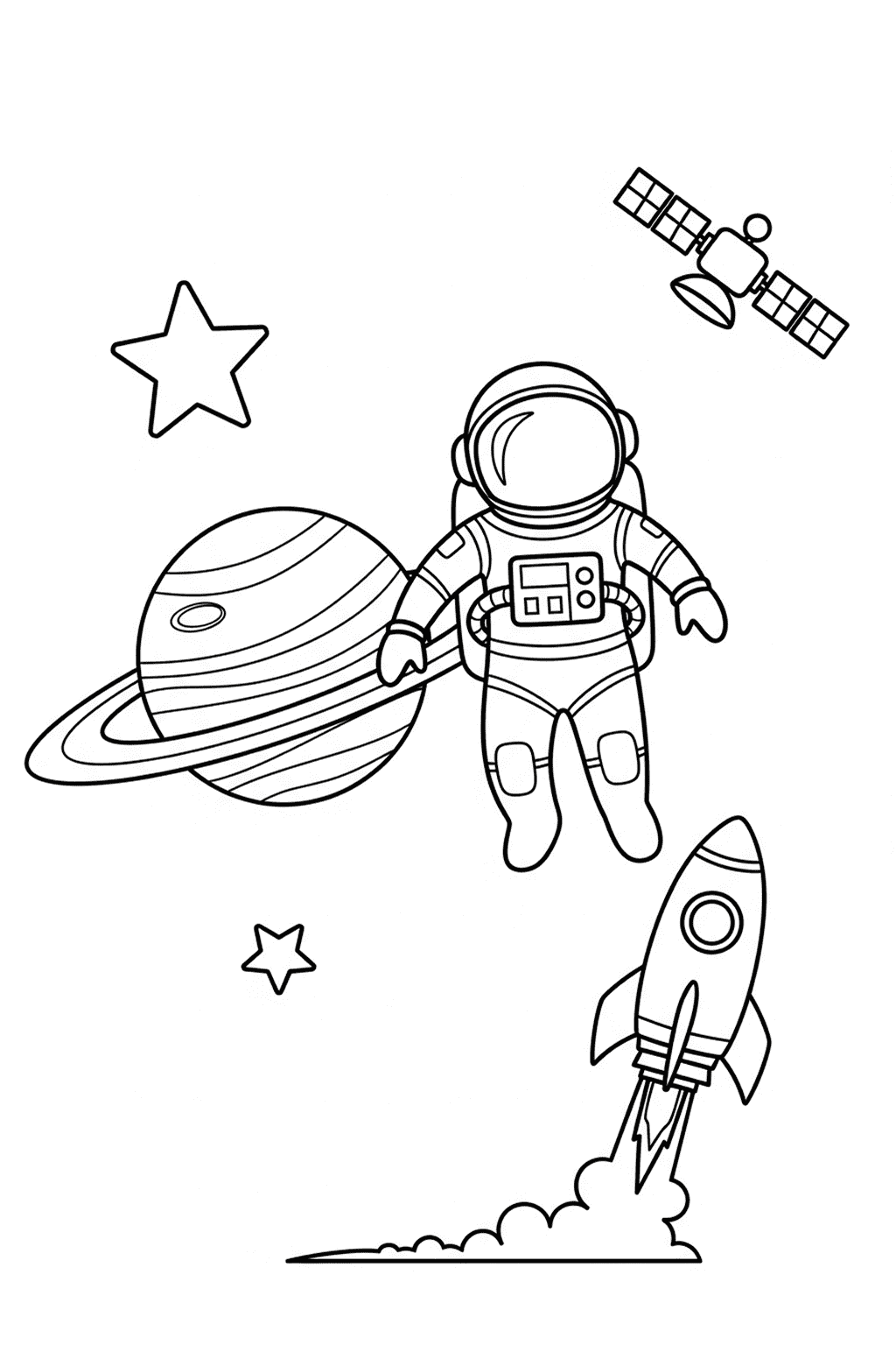 Astronaut online coloring page