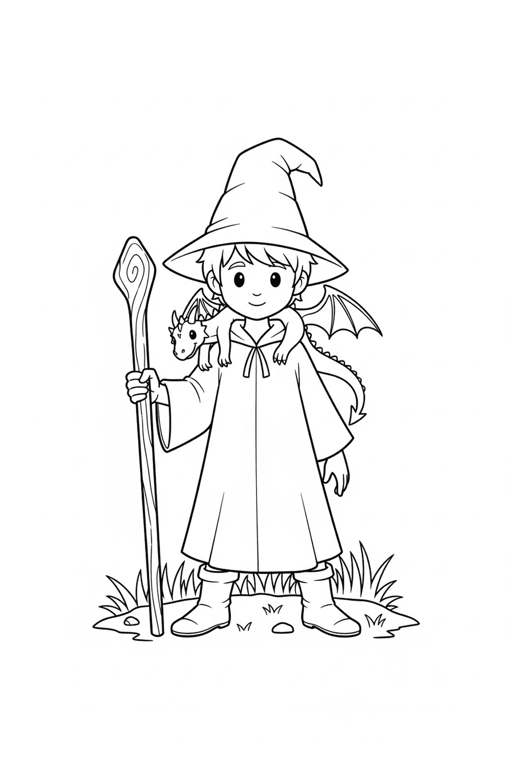 Wizard online coloring page