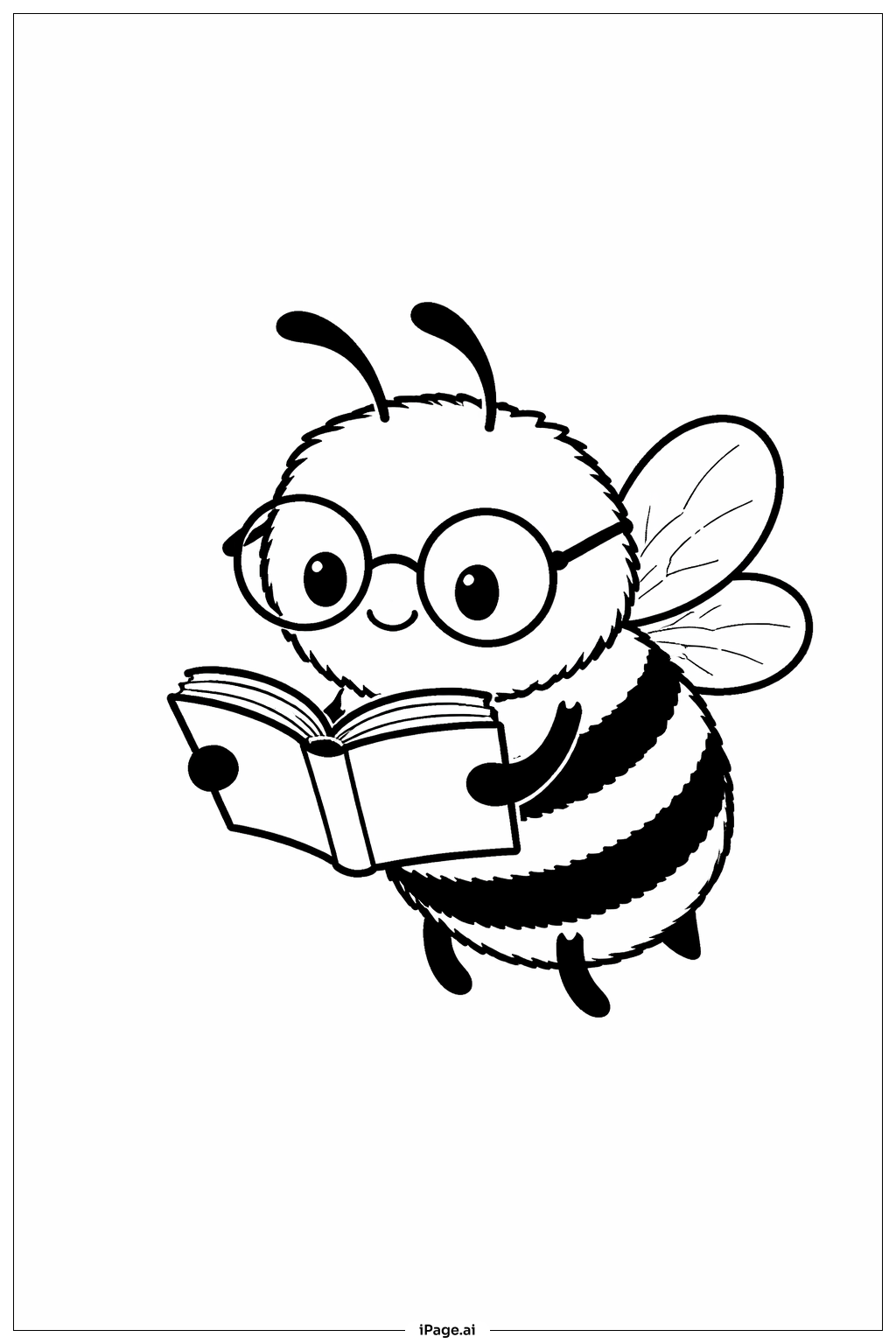 ミツバチの読み聞かせ絵本 塗り絵ページ（無料のPDF＆PNGプリント）