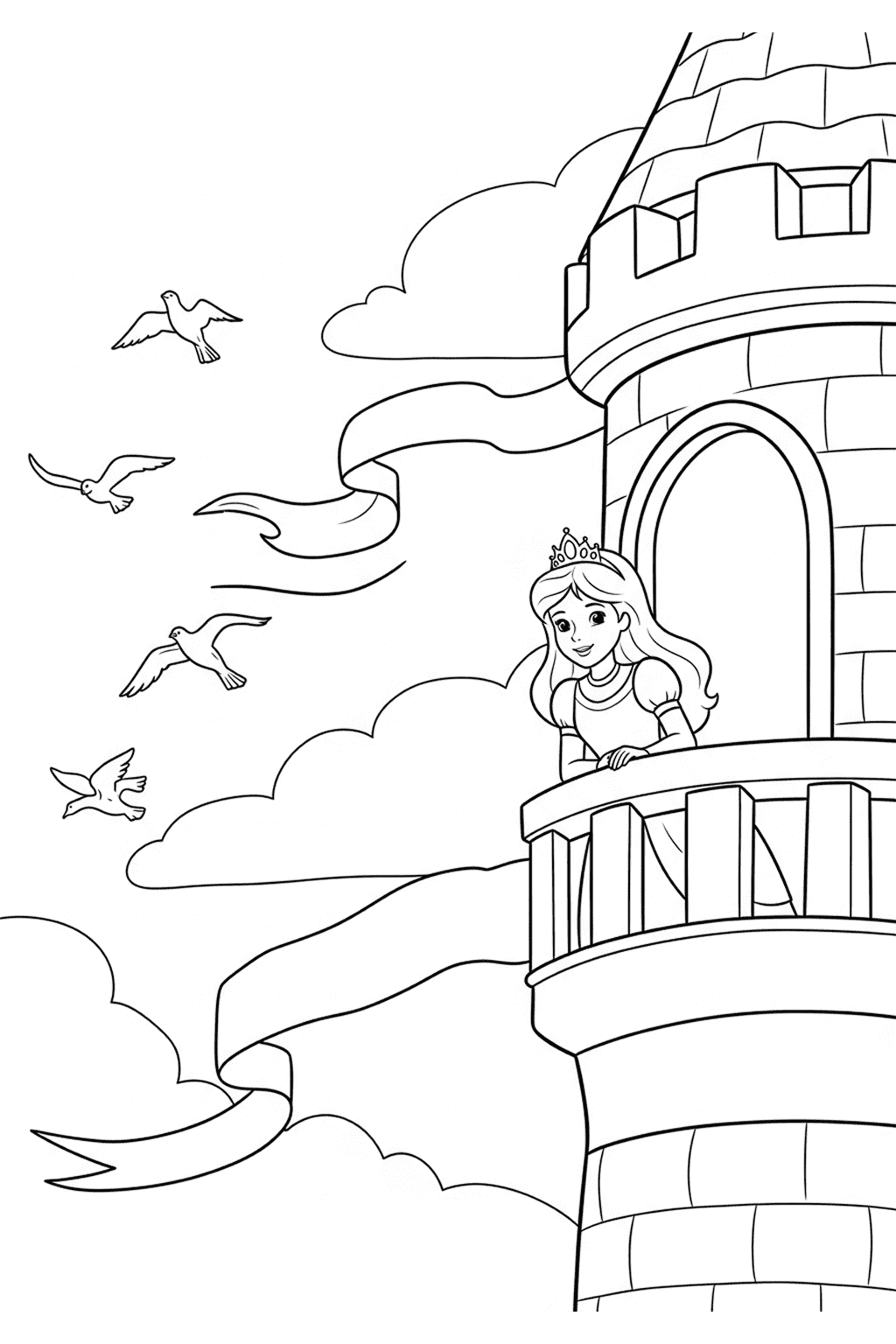 Princess online coloring page